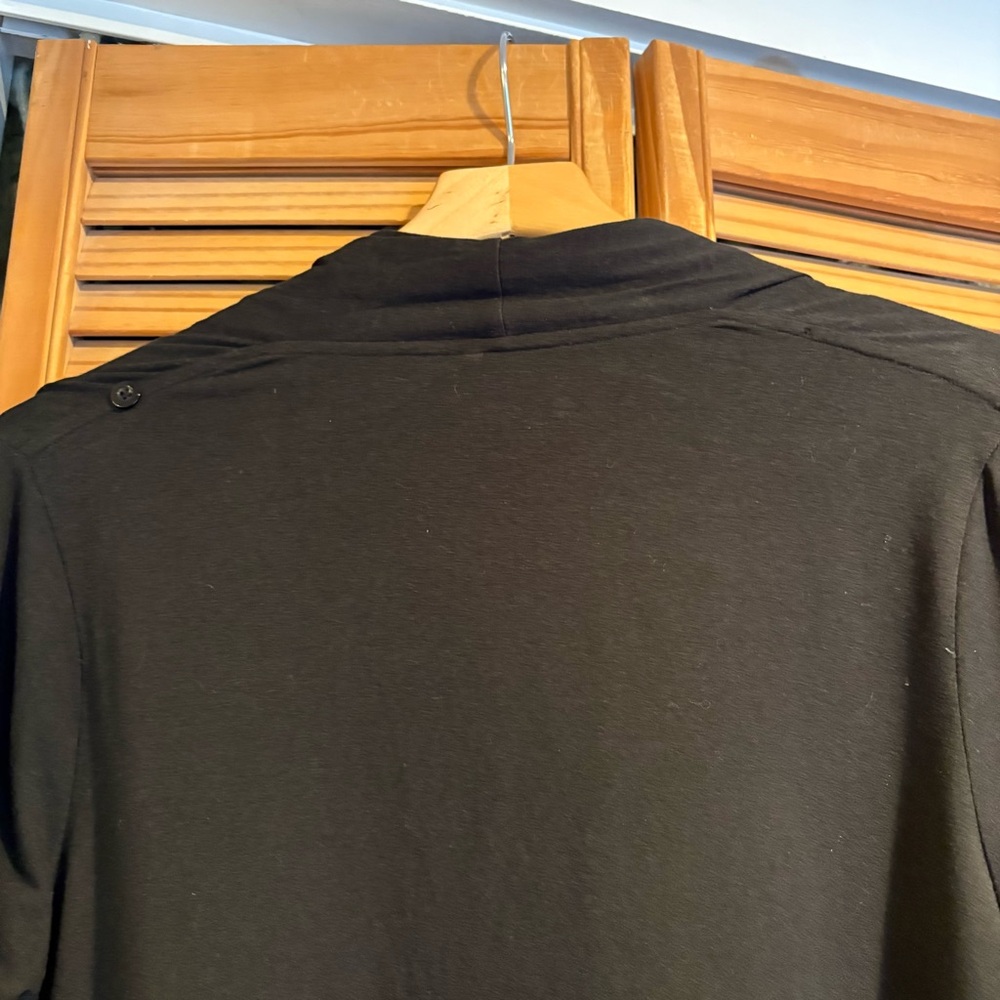 Coolibar Women's Black Lightweight Open-Front Cardigan Sweater UPF Medium Shirt - Picture 5 of 8